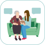 お話し相手のイラスト